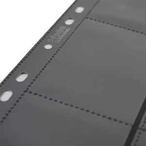 Pochettes d'album noires à 6 anneaux Pages à 9 poches avec fermeture à clip Matériau PP en plastique imprimable - Product Image 4