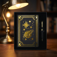 Coffret Cadeau Journal Céleste Personnalisé A5 à Couverture Rigide de Haute Qualité pour une Écriture Fluide avec Stylos Assortis - Coffret Cadeau Beauté