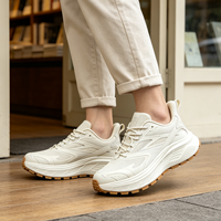 Chaussures de marche en caoutchouc à semelle épaisse personnalisées de haute qualité, style OEM ODM, respirantes et confortables, baskets décontractées pour hommes