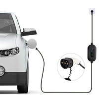 Chargeur de véhicule électrique de type 2, 3,5 kW, 16 A, station de recharge EVSE portable avec prise britannique à 3 broches pour une utilisation à domicile ou au garage