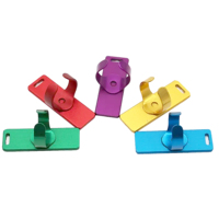 Anillo de Medición Dental Endodóntico de 5 Colores, Regla de Aluminio para Endodoncia, Medidor de Ancho de Conducto Radicular para Limas de Conducto Radicular