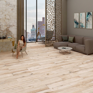 Azulejos de porcelana con aspecto de madera Royal Wood Grey de 8x48 pulgadas, acabado mate para espacios de vida contemporáneos. - Product Image 6