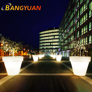 Vaso di fiori da giardino con incandescente per balcone Patio vaso artificiale sala fioriere illuminazione esterna mobili <span class=keywords><strong>Led</strong></span> vaso di fiori - Product Image 4