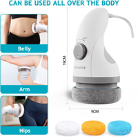 Masseur électrique portable anti-cellulite Healthpal, machine de sculpture corporelle vibrante, amincissante, à main, avec coussinets lavables et masseur