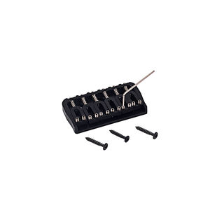 6 cordes Hardtail Saddle Bridge String Through <span class=keywords><strong>Body</strong></span> Pont fixe pour <span class=keywords><strong>Strat</strong></span> Tele Style Guitares Remplacement Noir - Product Image 6
