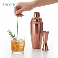 Ensemble de shaker à cocktails de luxe de haute qualité, durable, fournisseurs, création d'usine, 700 ml, logo personnalisé, kit de barman en acier inoxydable