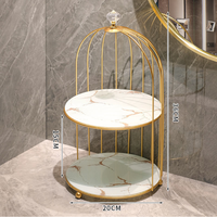 Étagère de salle de bain de luxe légère, étagère de rangement multi-niveaux pour cosmétiques, miroir de coiffeuse, décoration de salle de bain sur le bureau