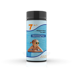 Bandes de test pour piscine, 50 à 100 pièces, détection multiparamètres pour la qualité de l'eau de piscine, pH, chlore, brome, acide urique - Product Image 2