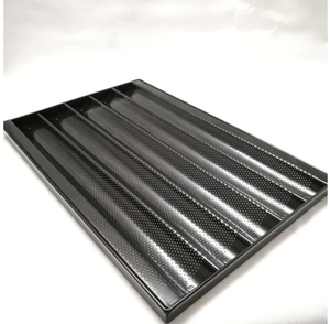 4 5 6 8 Baguette pain four antiadhésif de cuisson ensemble de cuisson, bandeja français moule à pain en acier au carbone en <span class=keywords><strong>aluminium</strong></span> plateau à baguettes - Product Image 1
