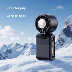 พัดลมมือถือพับได้ขนาดเล็กพิเศษ 100 ระดับความเร็ว 3000mAh ได้รับการรับรอง KC ใช้ได้ทั้งแบบคล้องคอ/พกพา และตั้งโต๊ะ ใช้ในบ้านและในรถยนต์ - Product Image 5