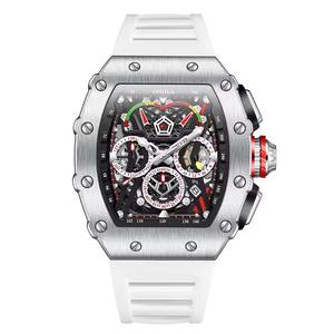 Relojes de Cuarzo para Hombre con Correa de Silicona de Moda, Diseño Cuadrado y Hueco, Envío Directo - Product Image 5