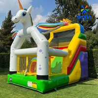 Castillo Hinchable de Unicornio de Alta Calidad Directo de Fábrica en Oferta, Brincolín Comercial para Alquiler en Fiestas