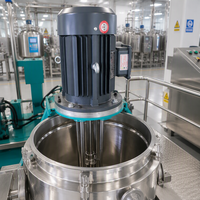 Homogénéisateur émulsifiant à cisaillement haute vitesse 3 KW 220V pour laboratoire, moteur AC, levage électrique, SUS304, capacité 200L, mélange de produits alimentaires et chimiques
