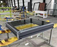 Ventana de Techo de Vidrio Templado y Aluminio Estilo Europeo, Resistente a Huracanes, con Toldo Automático Vertical para Uso Residencial