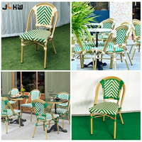Chaises en Rotin Style Bistrot Français pour Café Hôtel, Chaises de Jardin Terrasse Extérieur, Chaise de Salle à Manger pour Restaurant