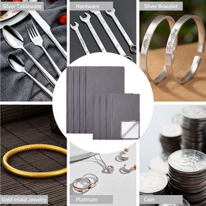 Gran oferta OEM logotipo personalizable 20*15cm paño de pulido de joyería de gamuza de cuatro capas paño de pulido de plata de alta calidad para joyería - Product Image 6