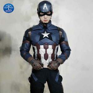 Costume d'Halloween pour <span class=keywords><strong>adulte</strong></span>, costume de cosplay de Captain America, costume de fête pour garçon, costume moulant - Product Image 4