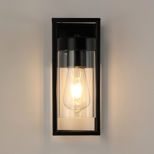 Applique murale américaine imperméable d'intérieur et d'extérieur Abat-jour rétro en verre <span class=keywords><strong>forgé</strong></span> E27 Appliques murales - Product Image 2