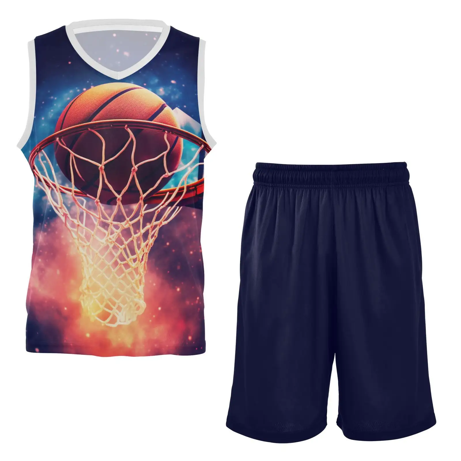 Combinaison de basket-ball imprimée personnalisée en gros en Chine Vêtements pour enfants Combinaison de jeu de basket-ball légère et respirante à haute élasticité