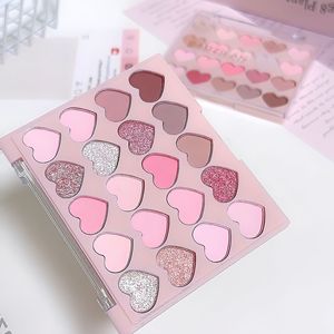 Paleta de sombras de ojos coreana de 20 colores, resistente al agua, mate y perlada, en tonos suaves de rosa y morado, para un look natural y delicado. - Product Image 4