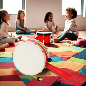 OEM Barato Orff 4 Pulgadas De Madera Handshake <span class=keywords><strong>Tambor</strong></span> Oscilante Sonajero <span class=keywords><strong>Tambor</strong></span> Teclado Piano <span class=keywords><strong>Tipo</strong></span> <span class=keywords><strong>Instrumento</strong></span> - Product Image 2