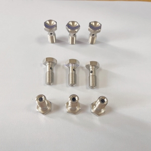 14mm Heagonal 14mm cabeza hexagonal Acero inoxidable métrico M8 M8 * 1 solo <span class=keywords><strong>Banjo</strong></span> ojo freno ajuste perno pernos adaptador - Product Image 3