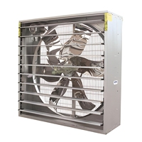 Ventilateur d'extraction axial multi-pales Longjing de 54 pouces, type boîte, double roulement à billes, moteur à fil de cuivre 100%, pales en alliage d'aluminium pour