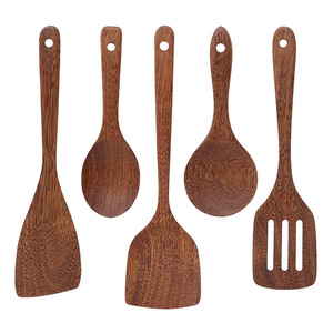 Non-stick wok spatula, unpainted, household wooden spatula with long handle, chicken wing wood spatula, creative kitchen - Product Image 5
