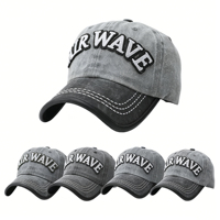 Gorra de Béisbol Personalizada Unisex de Mezclilla de Algodón con Patrón de Letras, Protección Solar para Exteriores y Deportes