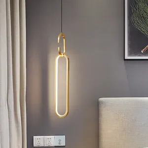 D1502 led bakır modern yeni tasarım pirinç avize kolye ışık canlı odası sanat ev dekorasyon lambası