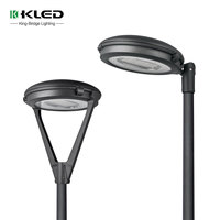 Lampes de jardin LED classiques à design rond, étanches IP66, en alliage d'aluminium, avec capteur photocellule, 40-100W