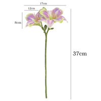 Kleiner Gloriosa-Lilienblumenstiel für Hochzeits- und Hotel-Blumenarrangements & Foto-Requisiten-Dekoration