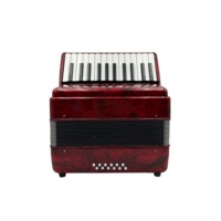 SEASOUND OEM Accordéon professionnel chromatique à 25 touches et 12 basses, en bois rouge et celluloïd, clavier de piano, instrument JP2512