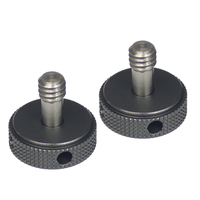 Perilla de Bloqueo de Acero Inoxidable CNC de 1/4'' Reforzada para Trípodes DSLR, Soportes de Cámara, Flash y Placas de Liberación Rápida