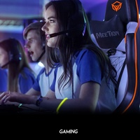 Meetion CHR15 adapté à la compétition de jeu de bureau à domicile spécial en cuir PU Rgb Led Pc Scorpion Chaise de jeu