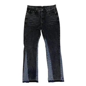 AeeDenim Jeans stile stile stile alto Jeans a zampa d'elefante alla moda Hip-hop pantaloni larghi a zampa d'elefante