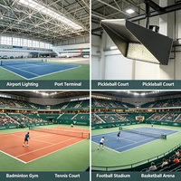 Projecteurs LED ultra-minces SMD AC pour terrains de pickleball, lumière spot et large, lumière du jour 5000K, 300W, 240W, 200W, IP66, pour stades et badminton
