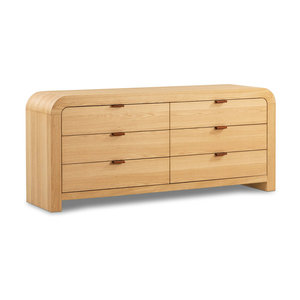 Fabrikpreis Luxuriöse Kommode mit 6 Schubladen Europäisches Design Massivholz-Sideboard Schlafzimmerschrank Esszimmer Wohnzimmer Heim Hotel - Product Image 5