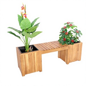 Banc en bois pour jardins, parcs, espaces extérieurs, hôtels et projets de mobilier commercial - Product Image 1
