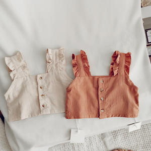 Conjunto de Ropa de Verano para Niñas de 3 a 8 Años, Top Corto y Falda a Cuadros - Product Image 5