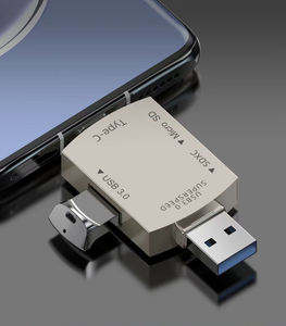 <span class=keywords><strong>3</strong></span> In 1 Usb <span class=keywords><strong>3</strong></span>.1 Type-C Mannelijke Adapter Met Externe Installatie Usb <span class=keywords><strong>3</strong></span>.0 Otg & Tf <span class=keywords><strong>Sd</strong></span> Vrouwelijke Kaartlezer Bevat <span class=keywords><strong>Mmc</strong></span> Type Kaart - Product Image 3