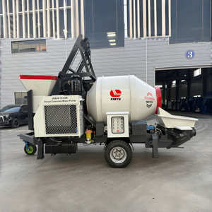 Diesel Engine <b>Concrete</b> Mixer Pump <b>Machine</b> Diesel Type <b>Concrete</b> Pump with Mixer for Sale - Product Image 1