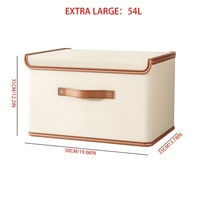 Organisateur de tiroir de garde-robe en tissu Oxford empilable avec couvercle pour ranger les chaussettes, les sous-vêtements, les pantalons, les jeans et les vêtements