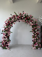 Arche de fleurs de mariage personnalisée, rangée de roses artificielles, décoration de fond pour la Saint-Valentin, fête, événement, décoration de scène