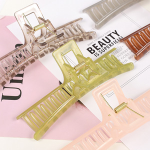 Pinza de Pelo Estilo Coreano Minimalista, Acrílica, Ligera, de Color Sólido, para Uso Diario - Product Image 2