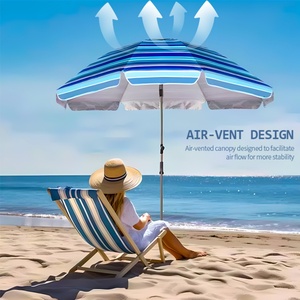 Sunshade Outdoor Small Patio Beach Umbrella Yellow Cabana Straight Manual Opening All-Season - Product Image 5