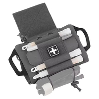 BP-122 Trousse médicale IFAK de déployement rapide en Cordura avec fermeture auto-agrippante, taille moyenne, compatible MOLLE