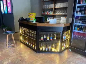 Nuovo Design alla Moda, Tavolo Lungo Industriale <span class=keywords><strong>Vintage</strong></span> in Legno Massello per Ristorante, Bancone <span class=keywords><strong>Bar</strong></span> - Product Image 6