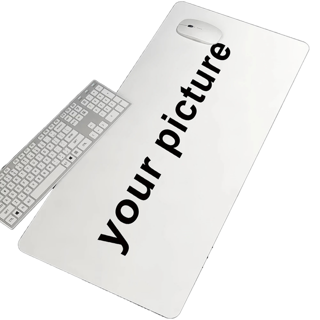 Custom Sublimation Edge Stitching Overlock Big Size White Blank Natural Rubber Desk Mat and Gaming Mouse Pad 900*400*3mm Stock