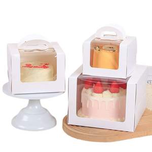 Scatola per Torta di Compleanno Trasparente Stile Basque, Portatile, in Materiale Alimentare, Trend su Internet - Product Image 5